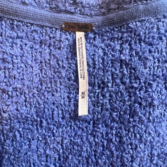 Free People Knit Purple V Neck Sweater - Picture 2 of 2